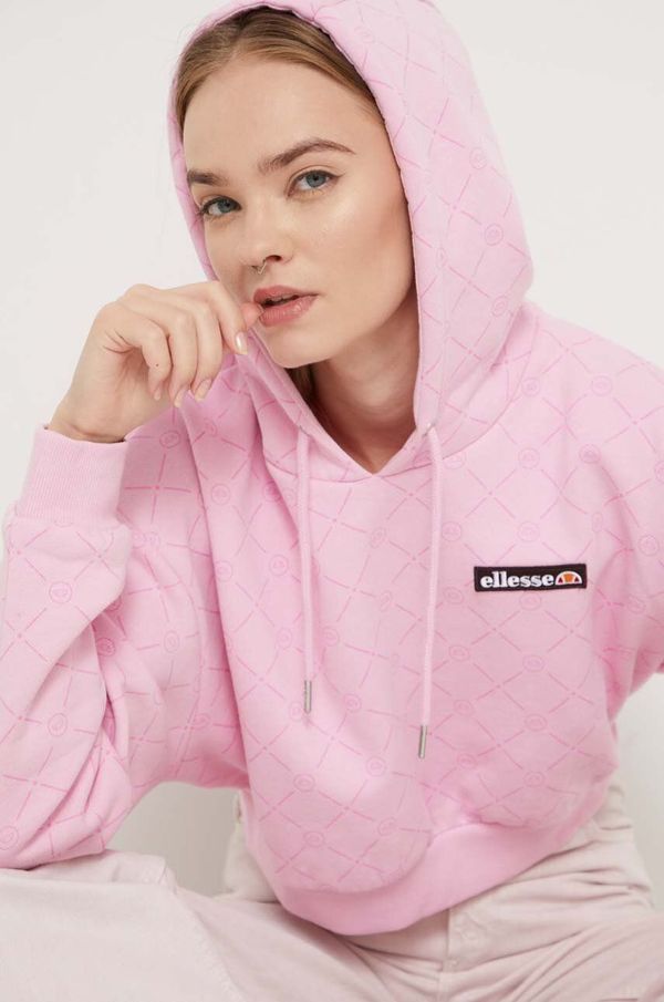 Ellesse Pulover Ellesse ženska, roza barva, s kapuco