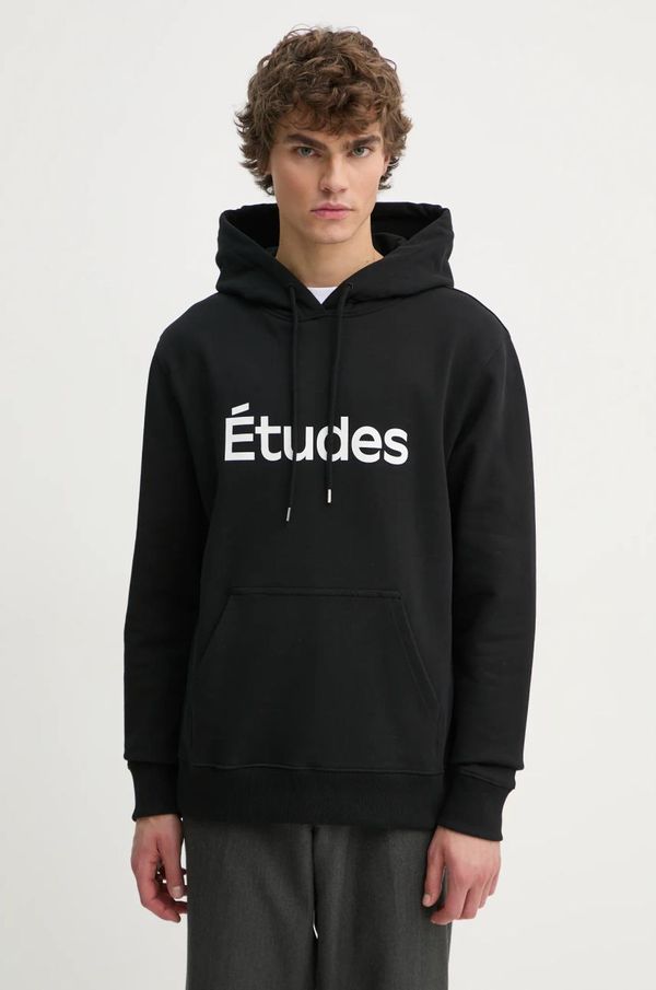 Études Studio Pulover Études Studio moški, črna barva, s kapuco, H24MMSWE251