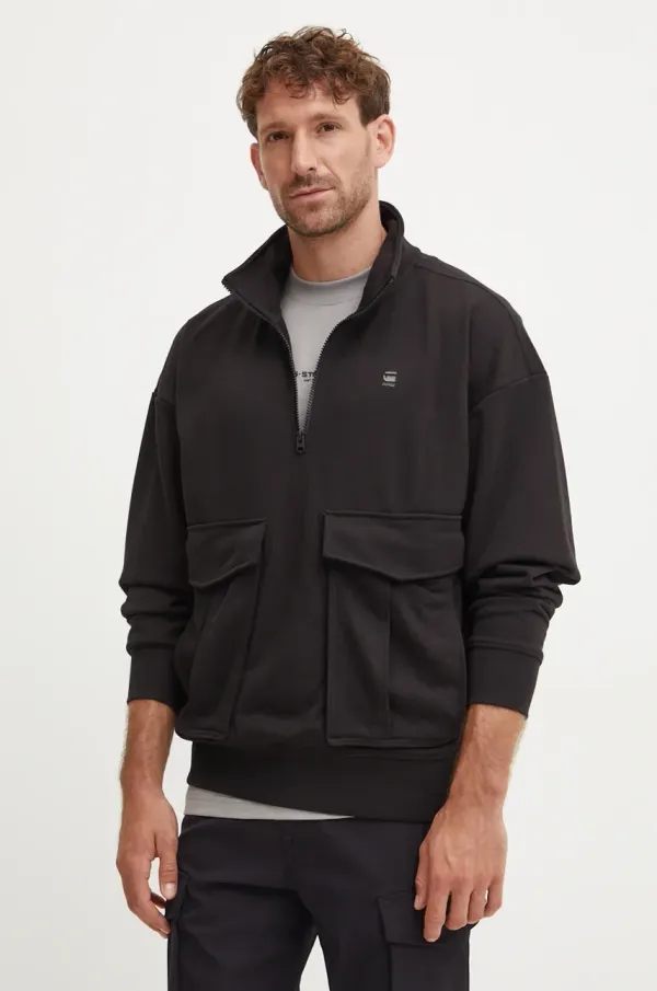 G-Star Raw Pulover G-Star Raw moški, črna barva, s kapuco, D25096-D566