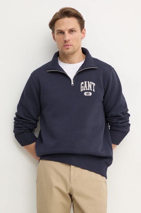 Gant Pulover Gant moški, mornarsko modra barva, 2044010