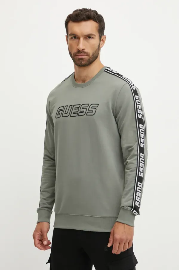 Guess Pulover Guess ARLO moški, zelena barva, Z4GQ24 K6ZS1
