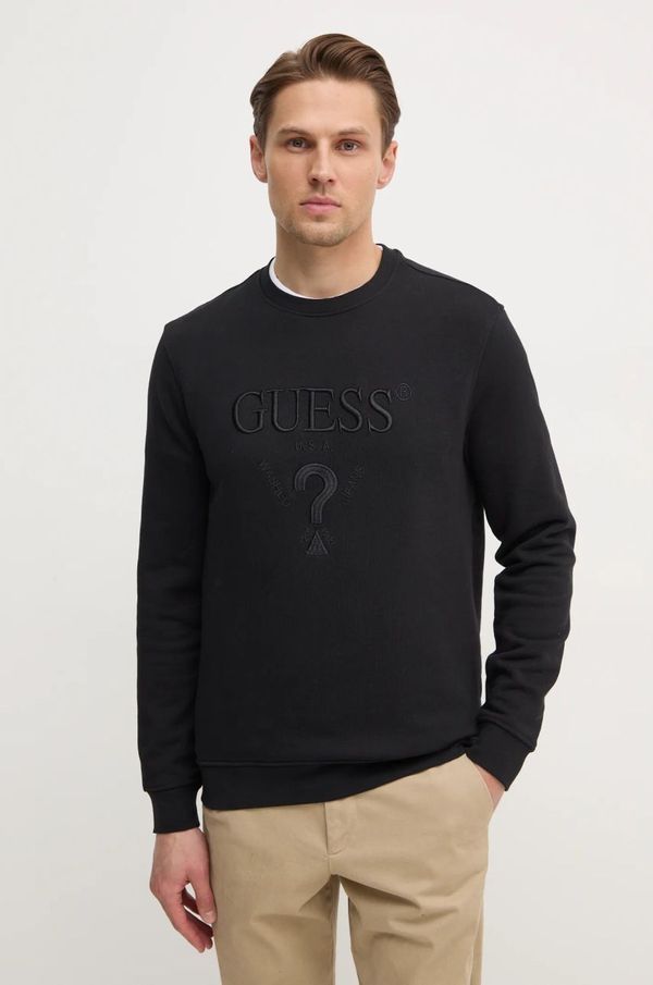 Guess Pulover Guess BEAU moški, črna barva, M5RQ08 KCN01