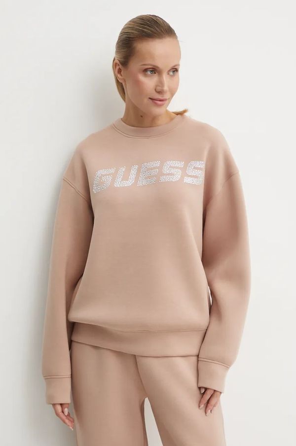 Guess Pulover Guess CECILIA ženski, rjava barva, V4BQ15 K7UW2