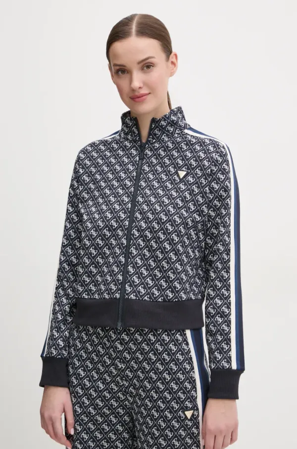 Guess Pulover Guess JEAN ženska, mornarsko modra barva, V5RQ03 KCO90