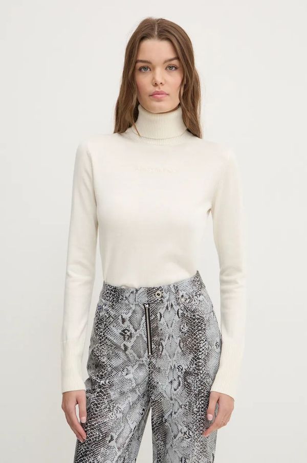 Guess Jeans Pulover Guess Jeans ženski, bež barva, W4BR15 Z3HO2