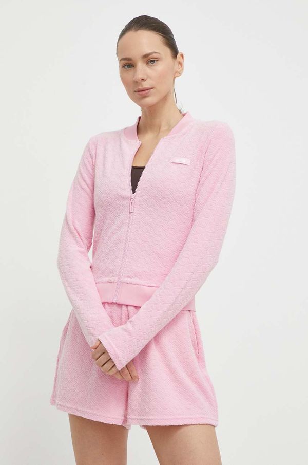 Guess Pulover Guess LOLA ženski, roza barva, V4GQ14 KC5W2