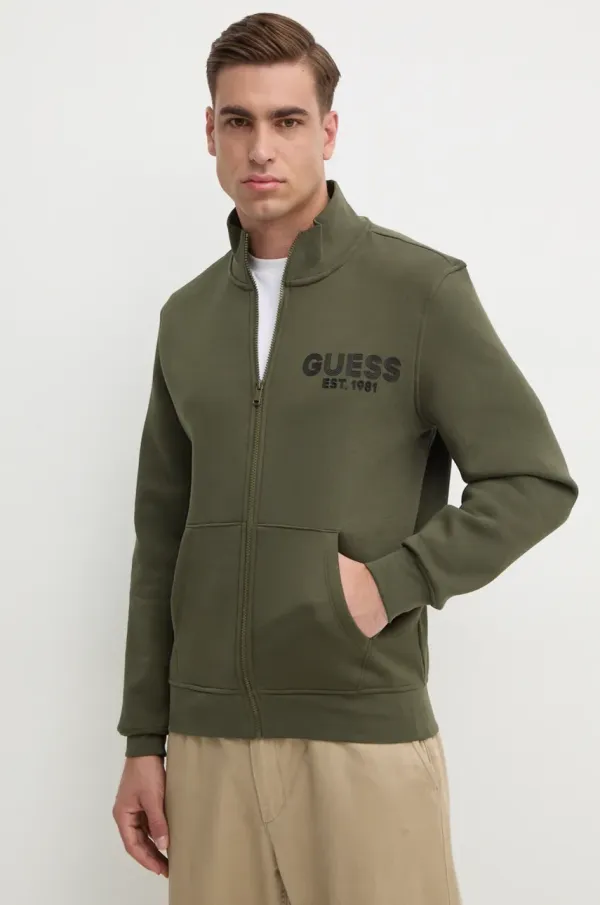 Guess Pulover Guess moški, zelena barva, M4YQ80 K9Z21