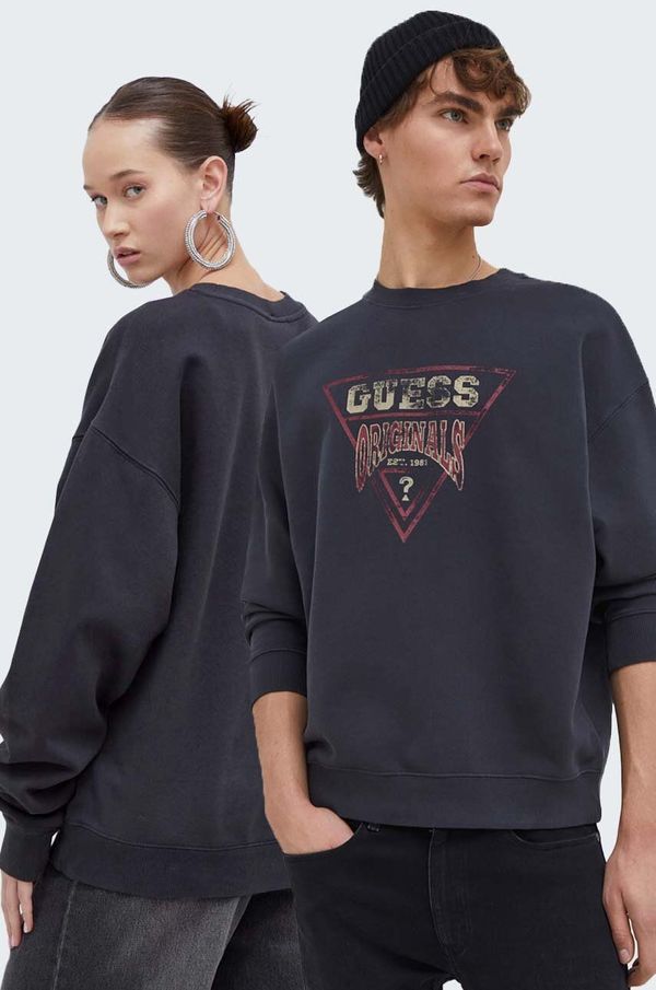 Guess Originals Pulover Guess Originals siva barva