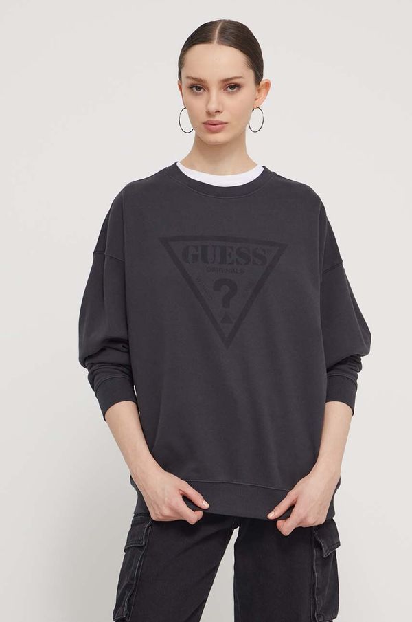 Guess Originals Pulover Guess Originals ženska, siva barva