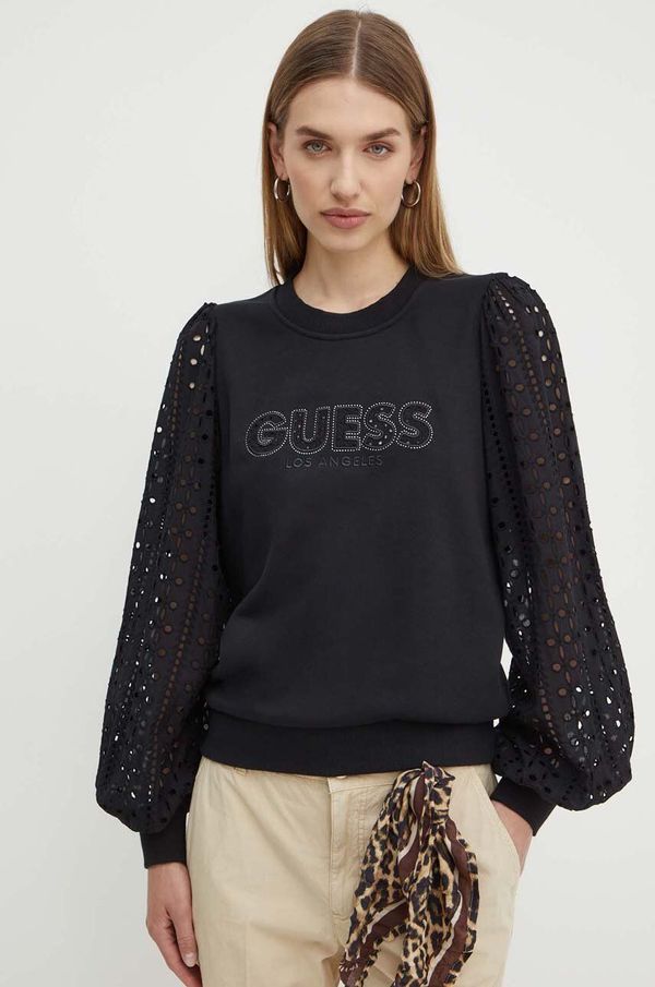 Guess Pulover Guess SANGALLO ženska, črna barva, W4GQ07 KBKM0