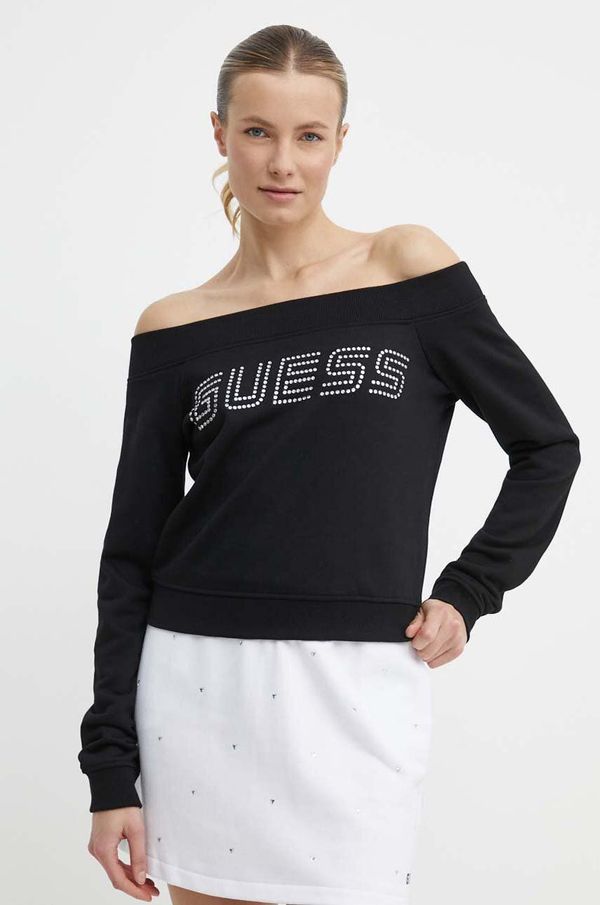 Guess Pulover Guess SKYLAR ženski, črna barva, V4GQ08 K8802