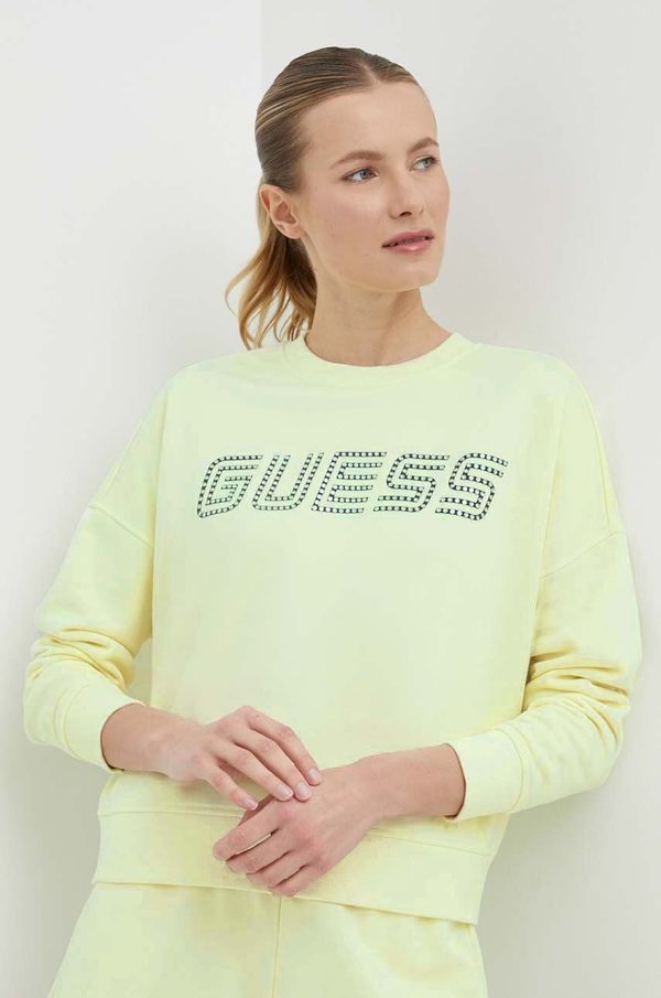 Guess Pulover Guess SKYLAR ženski, zelena barva, V4GQ07 K8802