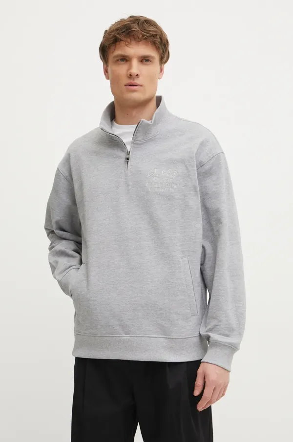 Guess Pulover Guess TYLER moški, siva barva, M5RQ18 KCNY4