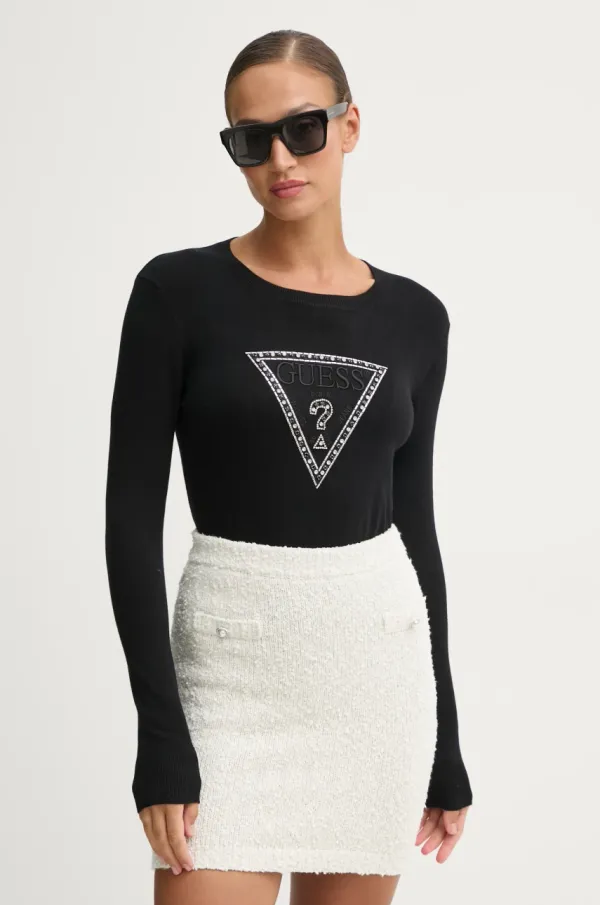 Guess Pulover Guess ženski, črna barva, W5RR39 Z2NQ2