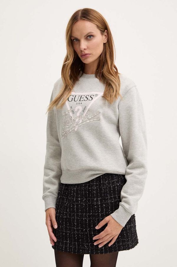 Guess Pulover Guess ženski, siva barva, W4YQ25 KB681