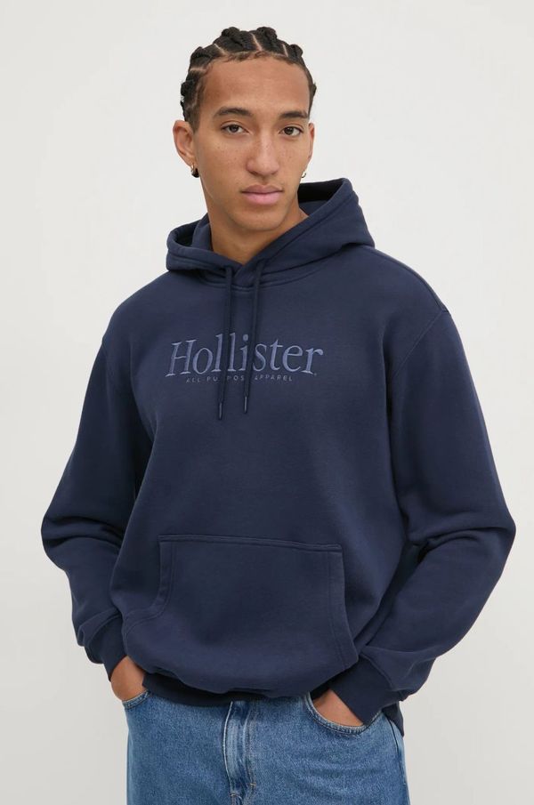 Hollister Co. Pulover Hollister Co. moški, mornarsko modra barva, s kapuco, KI322-4140