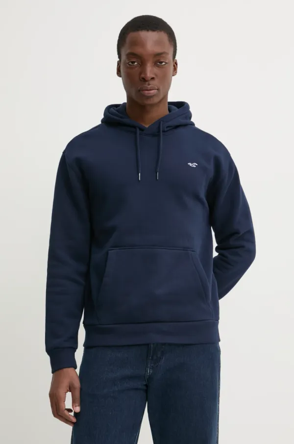 Hollister Co. Pulover Hollister Co. moški, mornarsko modra barva, s kapuco, KI322-5034