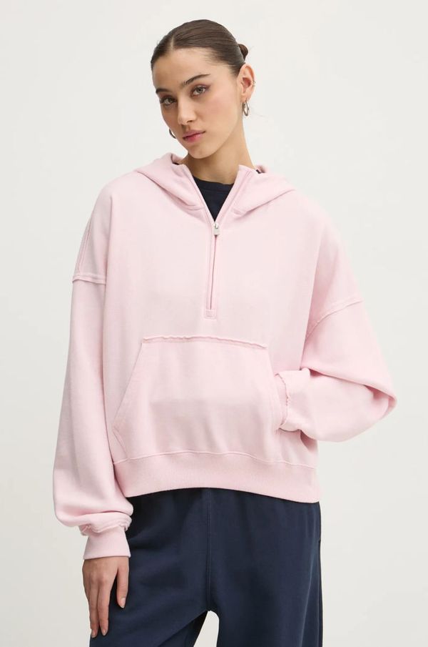 Hollister Co. Pulover Hollister Co. ženski, roza barva, s kapuco, KI352-4220
