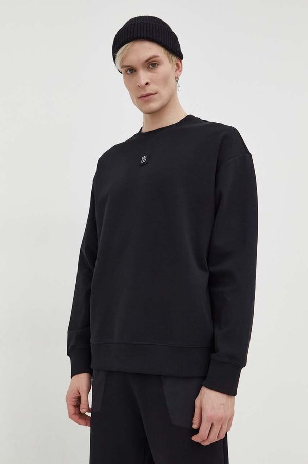 HUGO Pulover HUGO moška, črna barva