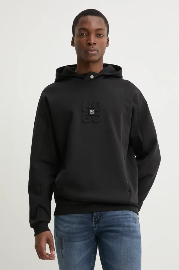 HUGO Pulover HUGO moški, črna barva, 50530191