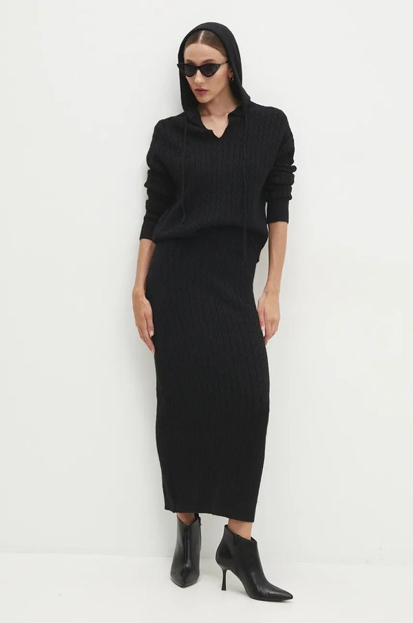 Answear Lab Pulover in krilo Answear Lab črna barva