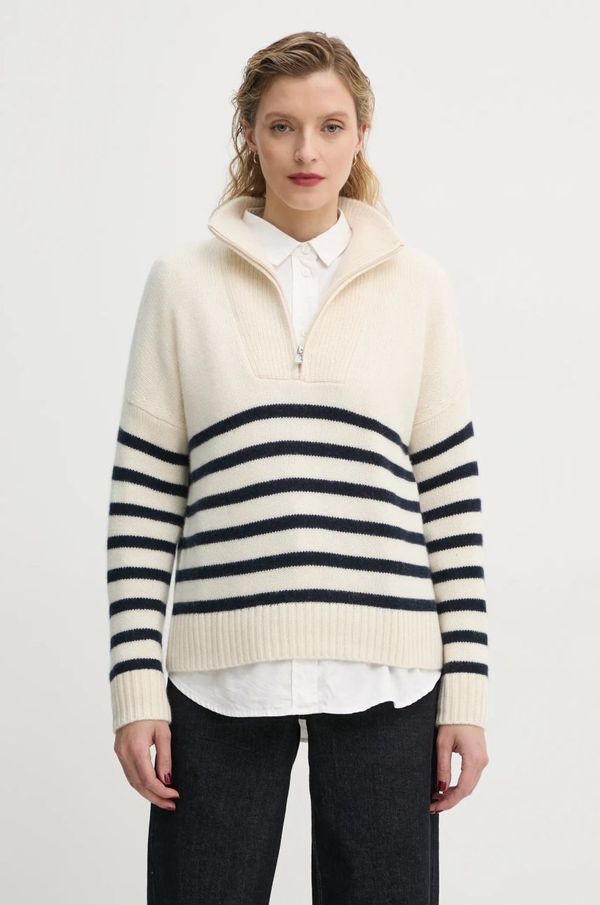 From Future Pulover iz kašmirja FROM FUTURE bež barva, WPM01135