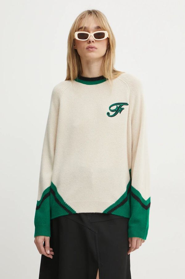 From Future Pulover iz kašmirja FROM FUTURE bež barva, WPR02199