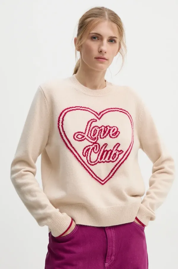 From Future Pulover iz kašmirja FROM FUTURE bež barva, WPR02209