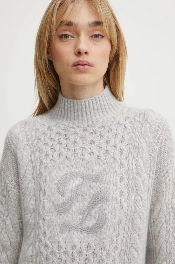 From Future Pulover iz kašmirja FROM FUTURE siva barva, WPM02150