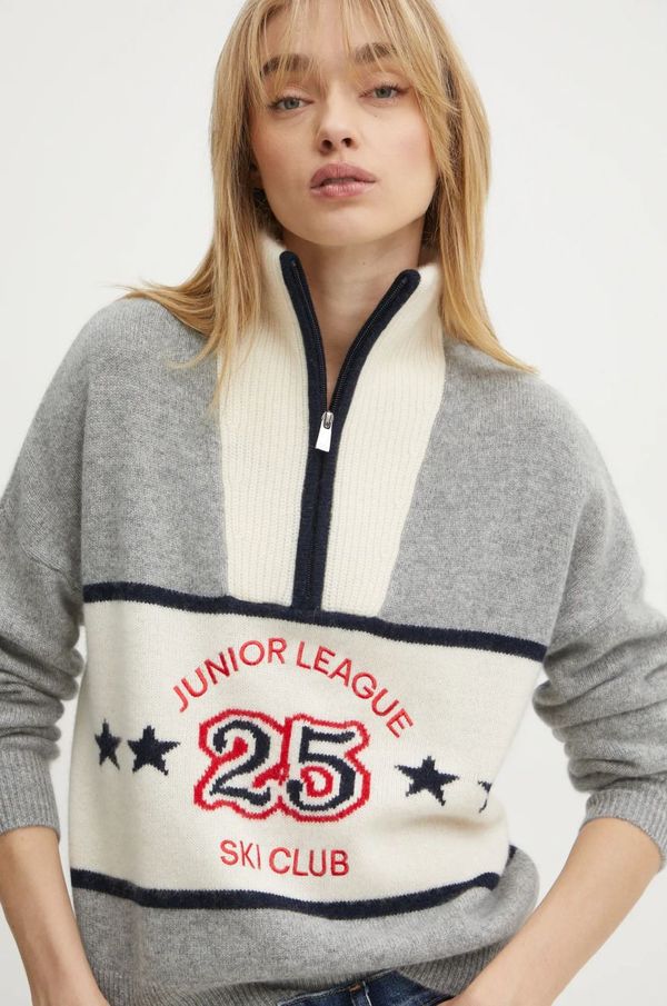 From Future Pulover iz kašmirja FROM FUTURE siva barva, WPM02188