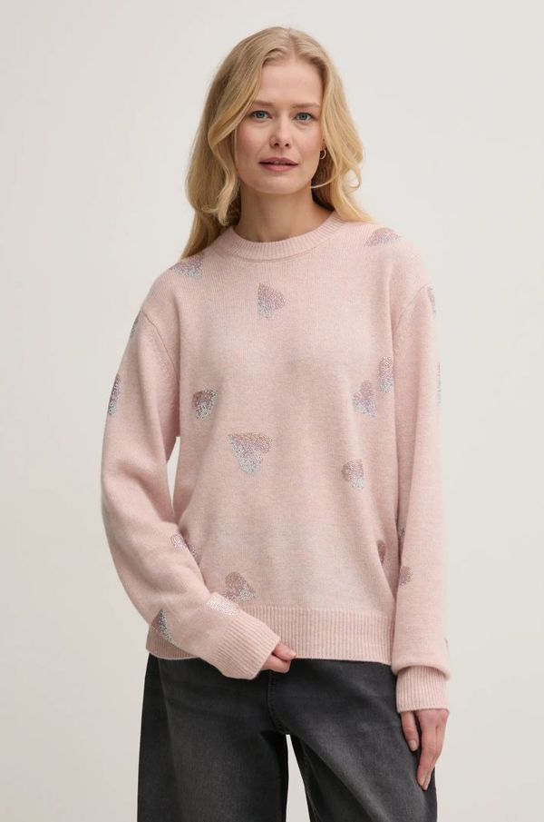 Zadig&Voltaire Pulover iz kašmirja ZADIG&VOLTAIRE roza barva, KWSW02772