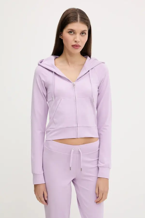 Juicy Couture Pulover Juicy Couture SINGLE JERSEY OLA HOODIE