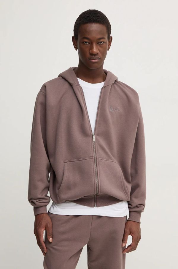 Karl Kani Pulover Karl Kani moški, rjava barva, s kapuco, 60220058