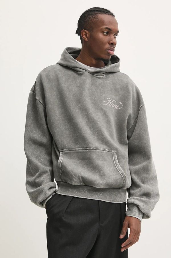 Karl Kani Pulover Karl Kani moški, siva barva, s kapuco, 60210184