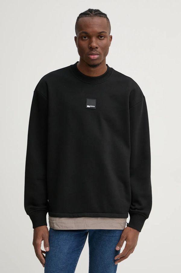 Karl Lagerfeld Jeans Pulover Karl Lagerfeld Jeans moški, črna barva, A1M20029