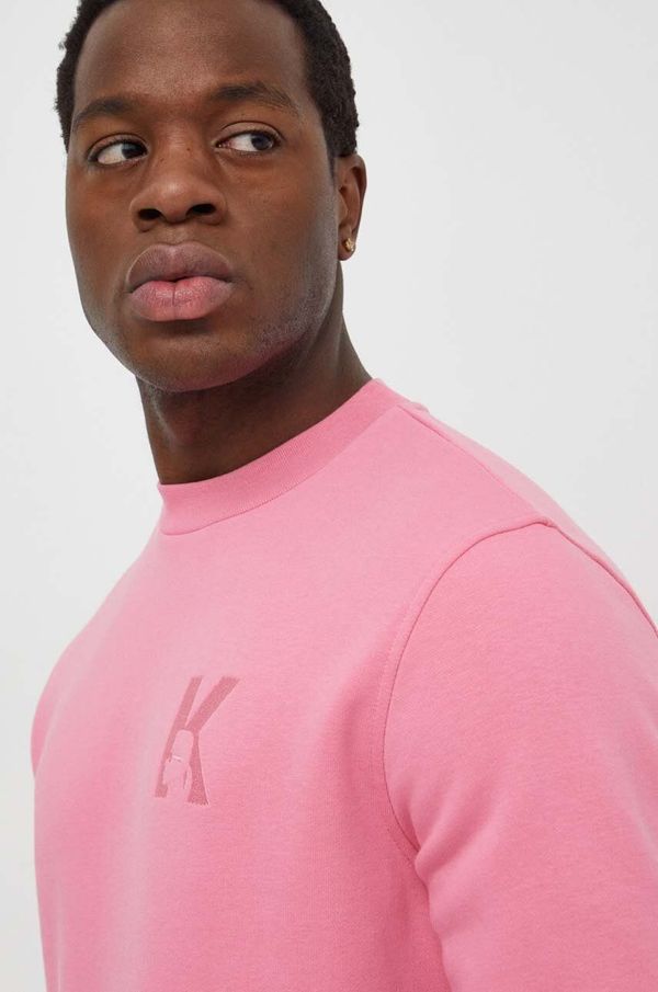 Karl Lagerfeld Pulover Karl Lagerfeld moška, roza barva