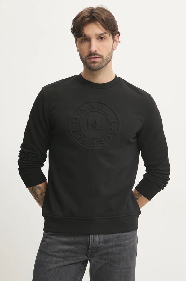 Karl Lagerfeld Pulover Karl Lagerfeld moški, črna barva, 543910.705403