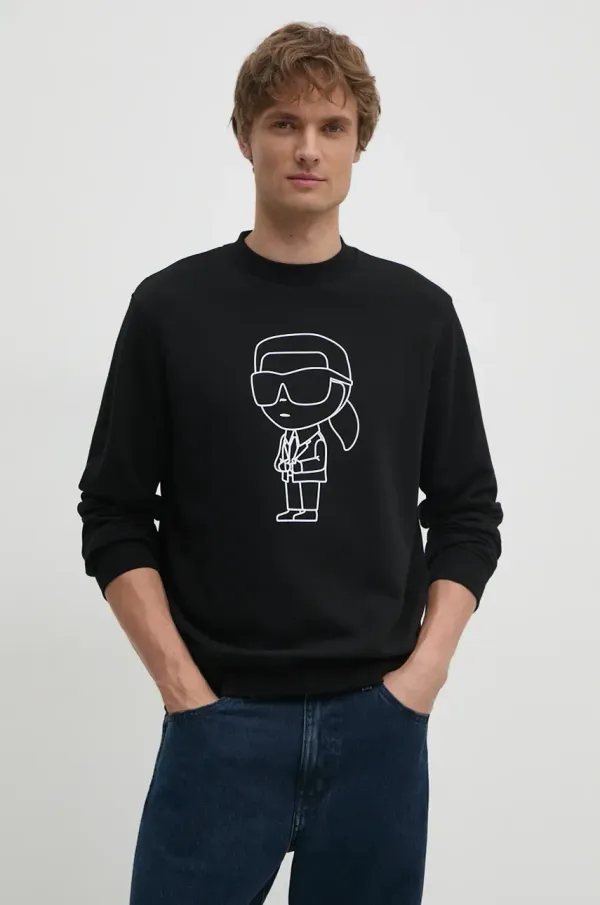 Karl Lagerfeld Pulover Karl Lagerfeld moški, črna barva, 544910.705034