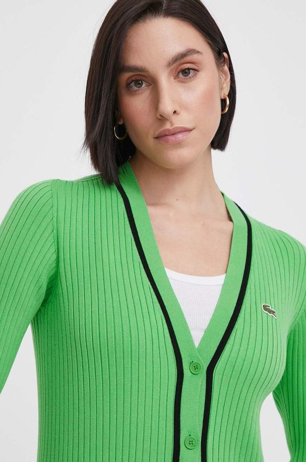 Lacoste Pulover Lacoste ženski, zelena barva