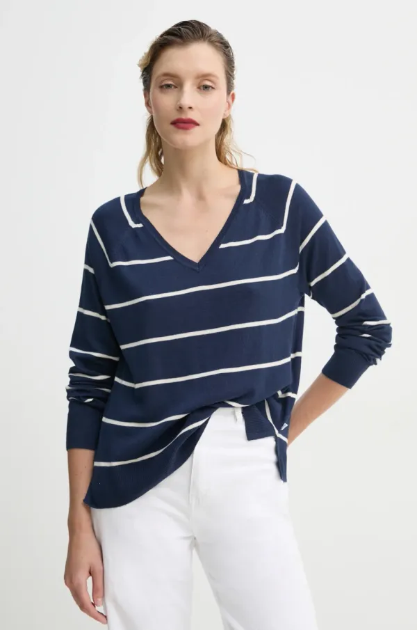 Levi's Pulover Levi's ženski, mornarsko modra barva, A8502