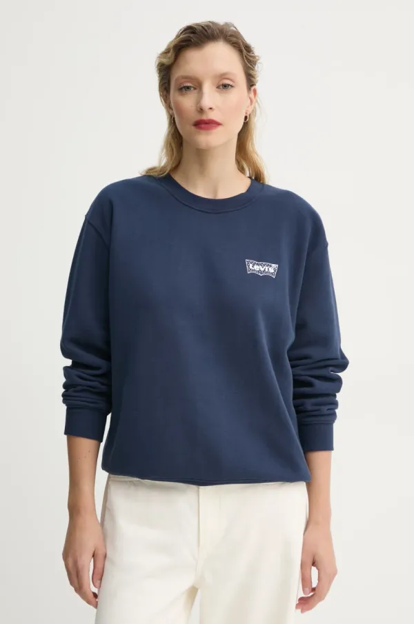 Levi's Pulover Levi's ženski, mornarsko modra barva, A8800