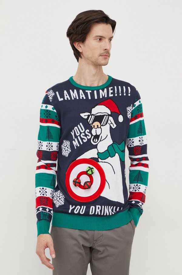 Lindbergh Pulover Lindbergh moški, mornarsko modra barva