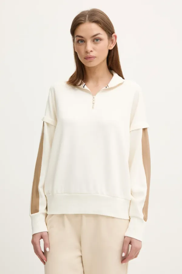 BOSS Pulover lounge BOSS bež barva, 50535825