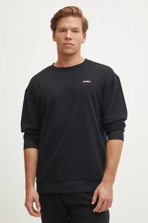 HUGO Pulover lounge HUGO črna barva, 50532027