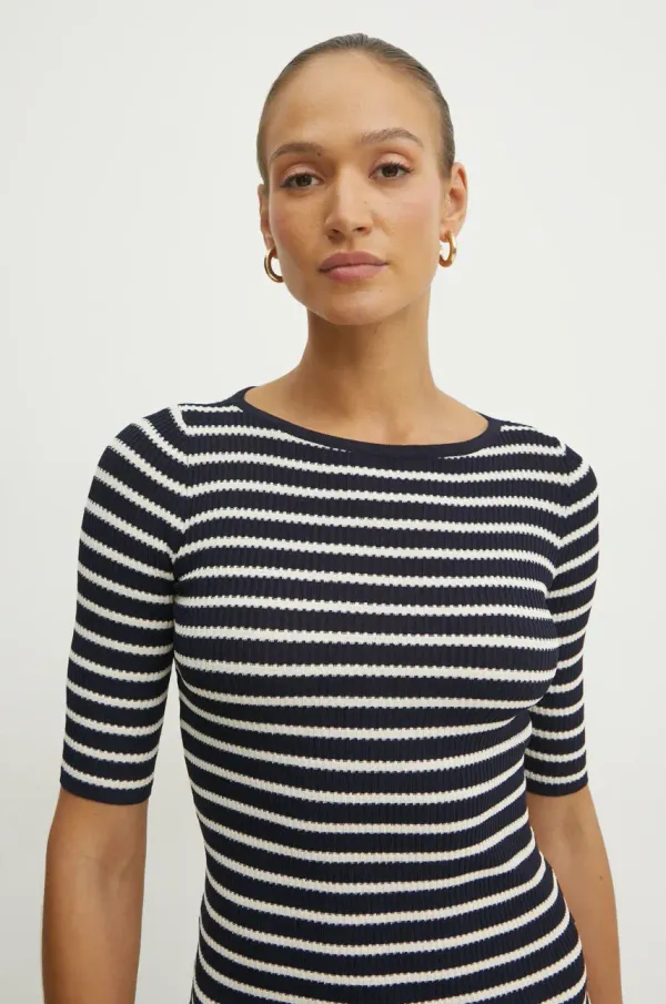 Luisa Spagnoli Pulover Luisa Spagnoli ženski, mornarsko modra barva, 58603