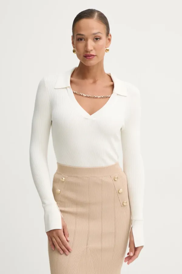 Marciano Guess Pulover Marciano Guess ARTEMISIA ženski, bež barva, 5RGR17 5613Z