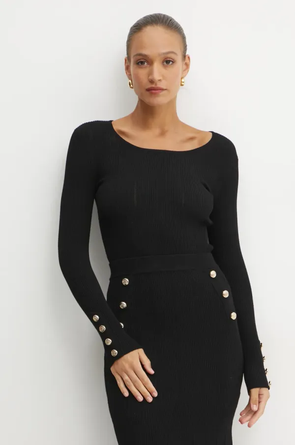 Marciano Guess Pulover Marciano Guess GRACE ženski, črna barva, 5RGR26 5810Z