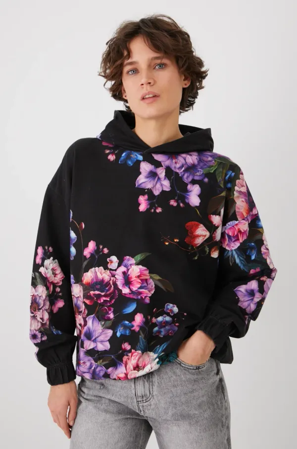 Medicine Pulover Medicine ženska, črna barva, s kapuco