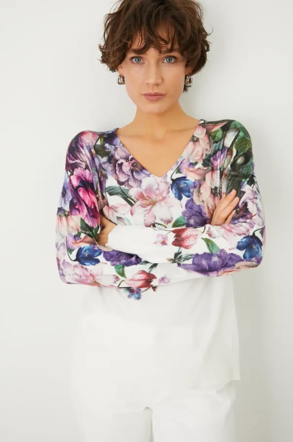 Medicine Pulover Medicine ženski, bež barva