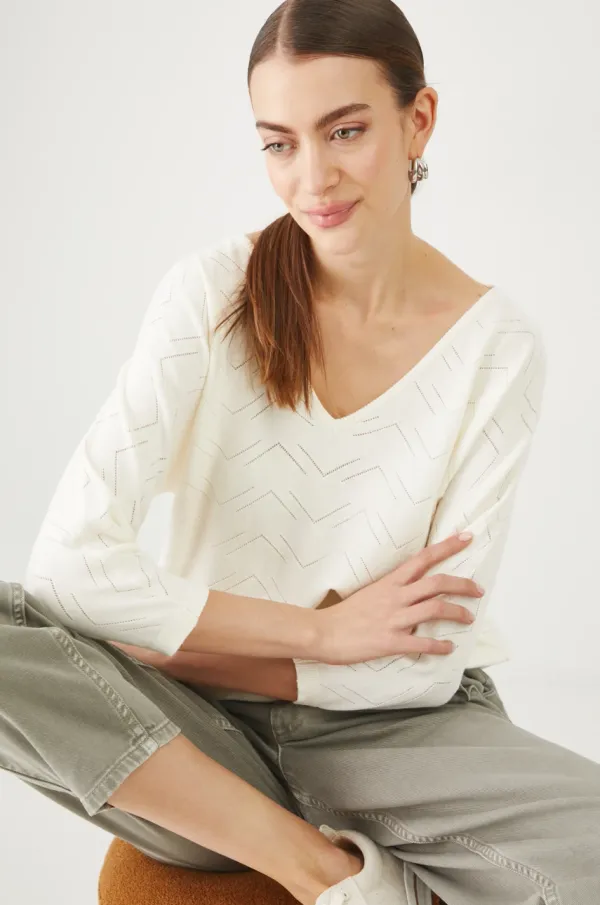 Medicine Pulover Medicine ženski, bež barva